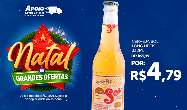 Cerveja Sol Long Neck 330ml 24/12